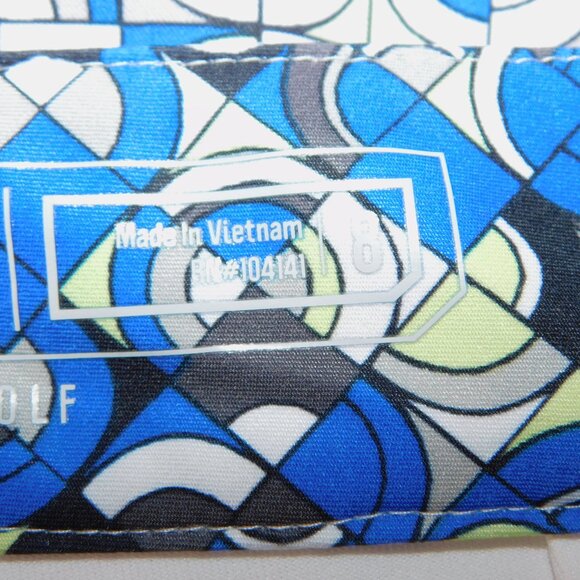 Slazenger Golf Womens 8 Funky Blue White Black Yellow Skort Geometric Pattern - Picture 4 of 12